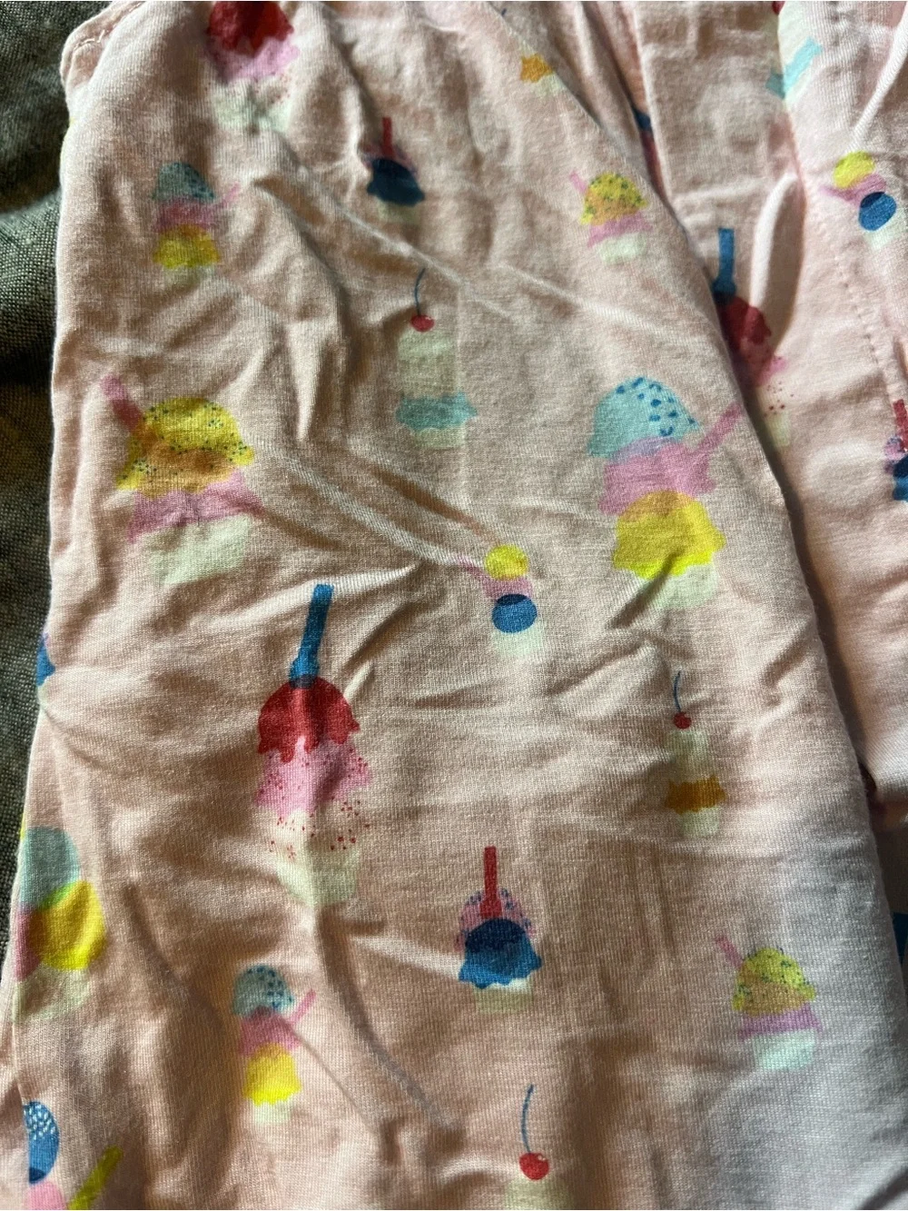 Baby Girls Pink Ice Cream Print Romper